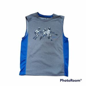 Abercrombie Kids Boys Size Medium Blue Gray Lacrosse Active Tank